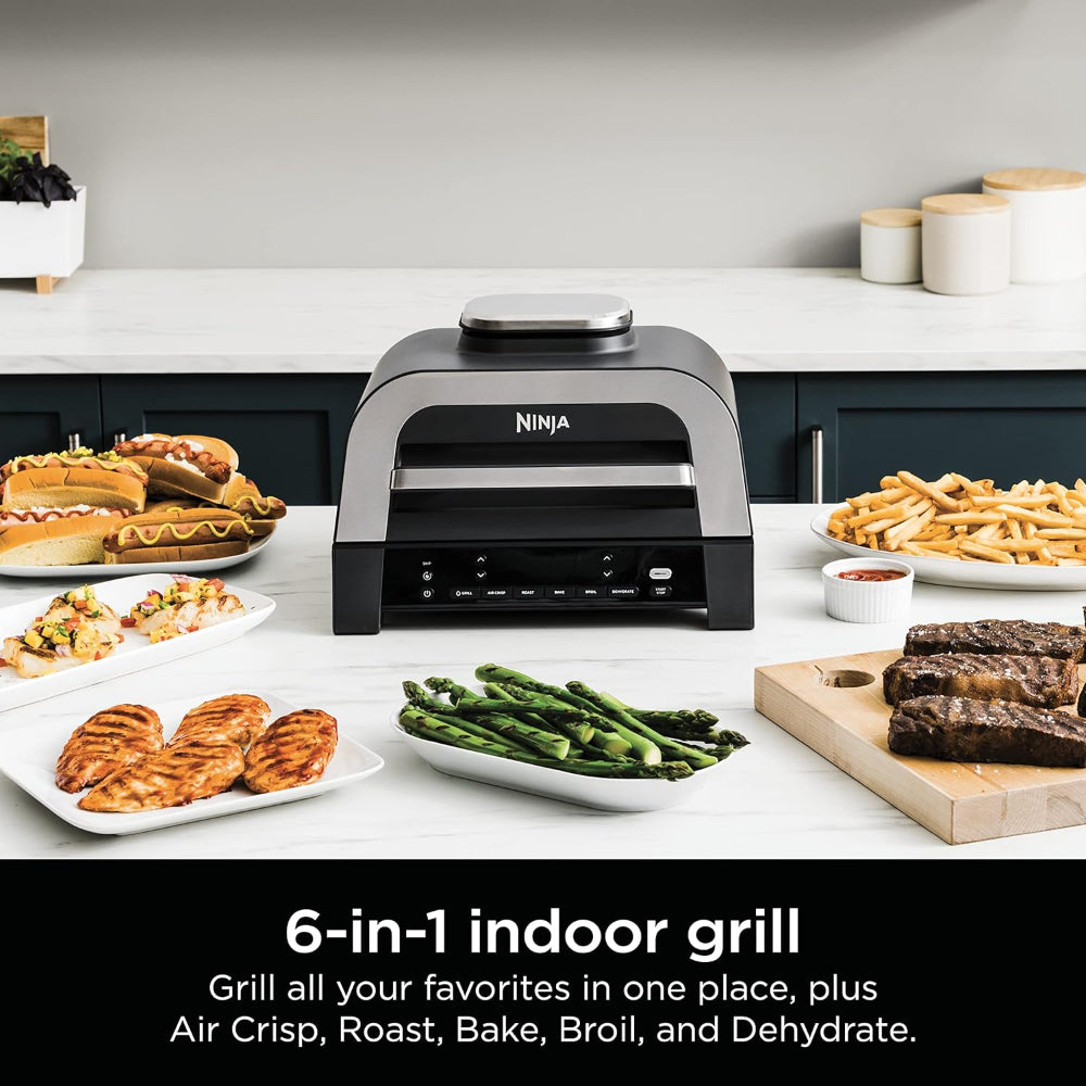 NINJA DG551 FOODI SMART XL 6-IN-1 INDOOR GRILL WITH FOODI SMART THERMOMETER