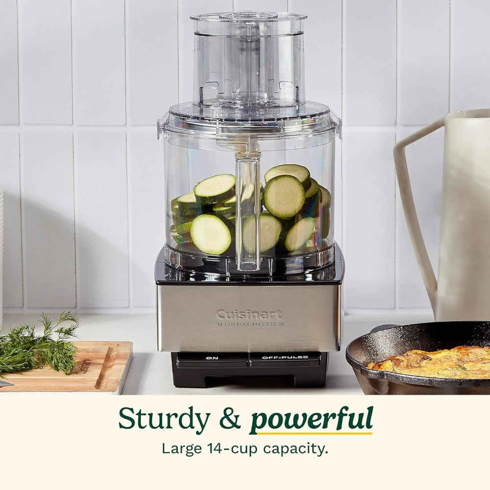 CUISINART FOOD PROCESSOR, 14-CUP VEGETABLE CHOPPER, SILVER (DFP-14BCNYC)