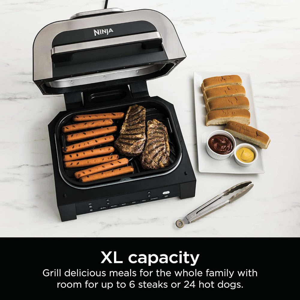 NINJA DG551 FOODI SMART XL 6-IN-1 INDOOR GRILL WITH FOODI SMART THERMOMETER