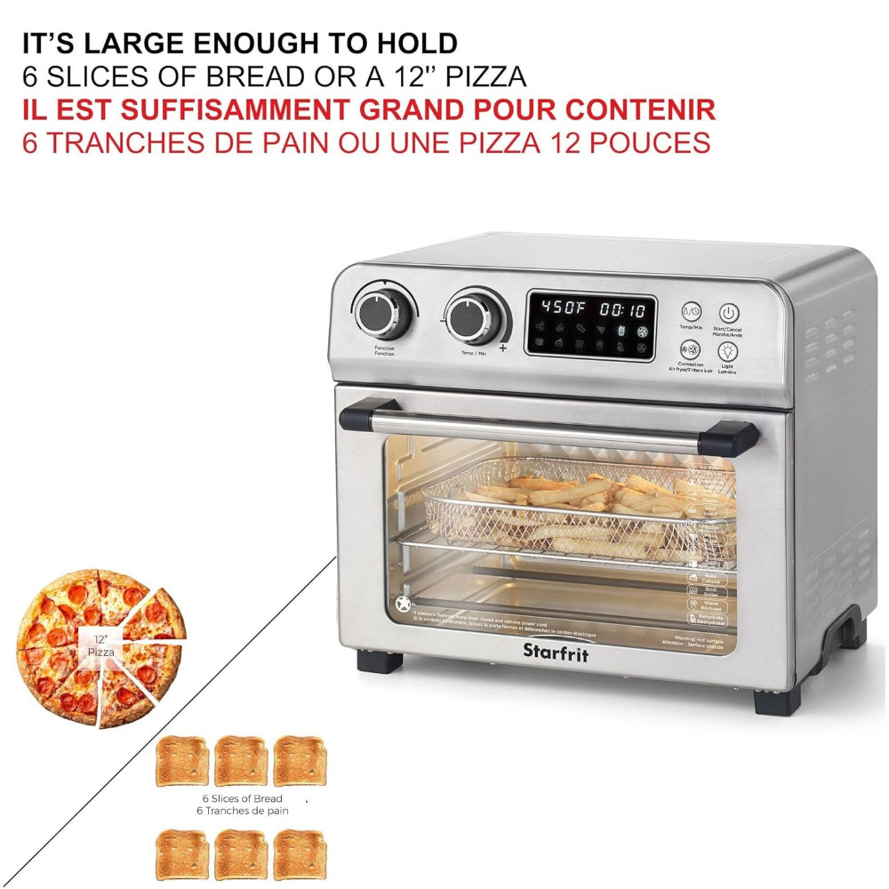 STARFRIT 20.8-QUART, 1700-WATT AIR FRYER TOASTER OVEN