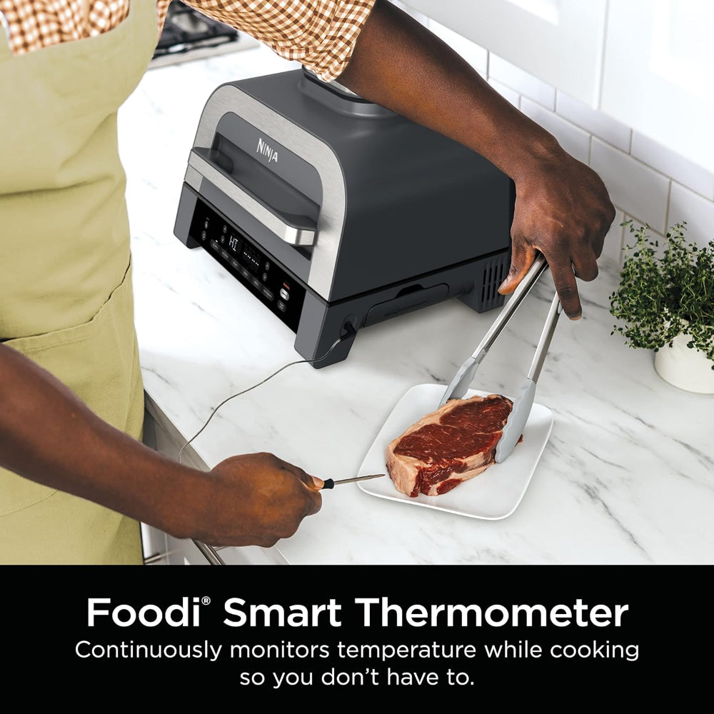 NINJA DG551 FOODI SMART XL 6-IN-1 INDOOR GRILL WITH FOODI SMART THERMOMETER