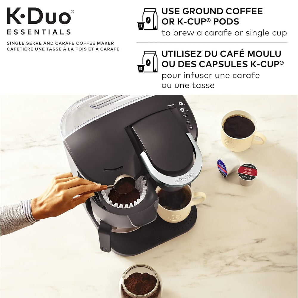 KEURIG K-DUO ESSENTIALS K-CUP POD COFFEE MAKER, BLACK
