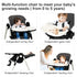 INFANS HIGH CHAIR, FOLDABLE, ADJUSTABLE BACKREST / FOOTREST / SEAT HEIGHT, REMOVEABLE TRAY