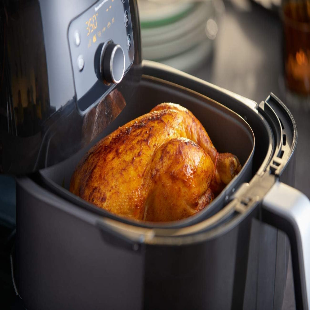 PHILIPS PREMIUM AIRFRYER XXL, FAT REMOVAL & RAPID AIR TECHNOLOGY, 3LB / 7QT, KEEP WARM MODE, 5 COOKING PRESETS, BLACK (HD9650 / 96)