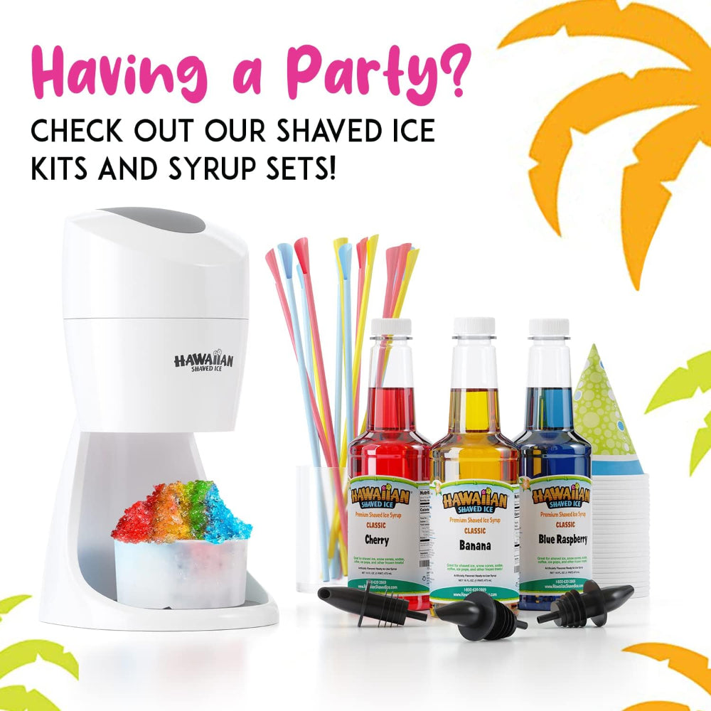 HAWAIIAN SHAVED ICE S900A SHAVED ICE AND SNOW CONE MACHINE, 120V, WHITE