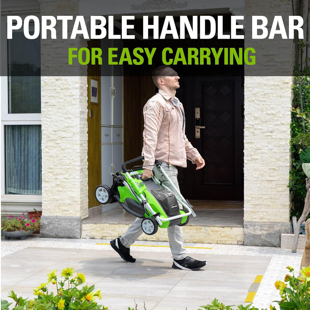 GREENWORKS 40V 16-INCH CORDLESS LAWN MOWER, 4.0 AH BATTERY AND CHARGER INCLUDED 25242