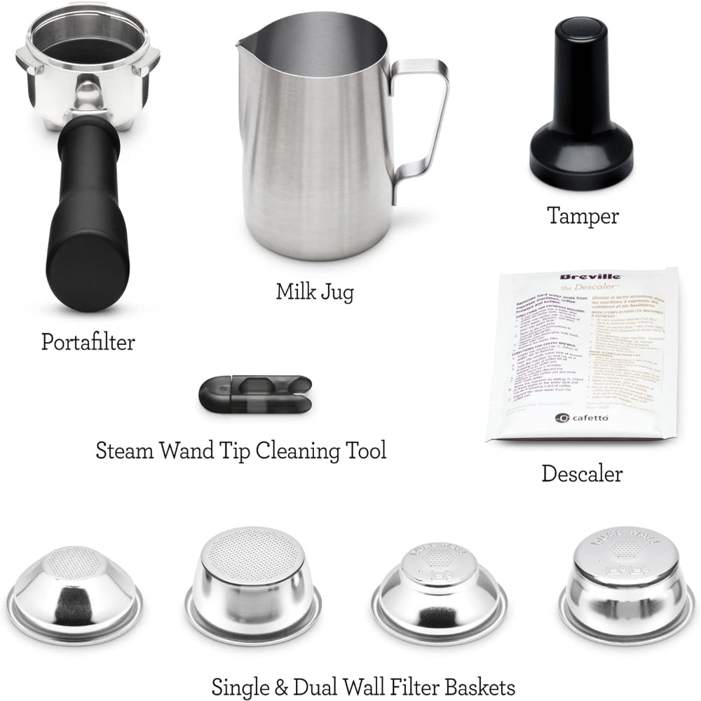 BREVILLE BAMBINO ESPRESSO MACHINE, STAINLESS STEEL