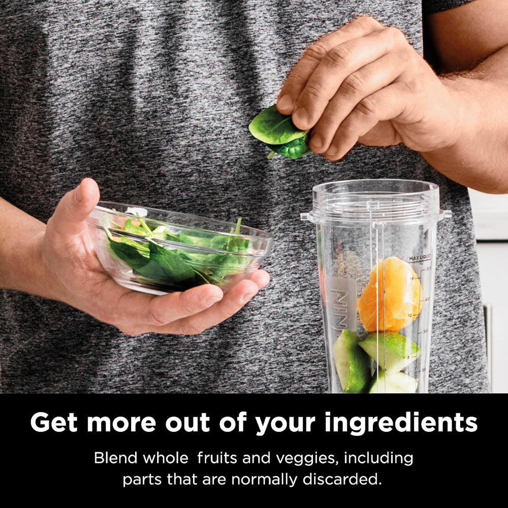 NINJA BN301 NUTRI-BLENDER PLUS COMPACT PERSONAL BLENDER, SILVER