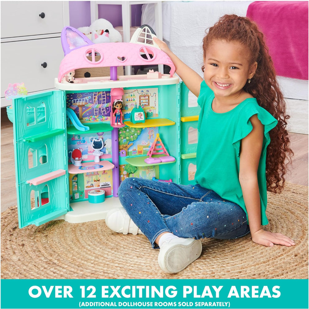 GABBY'S DOLLHOUSE: PURRFECT DOLLHOUSE WITH 15 PIECES, FIGURES, FURNITURE, ACCESSORIES, AND SOUNDS
