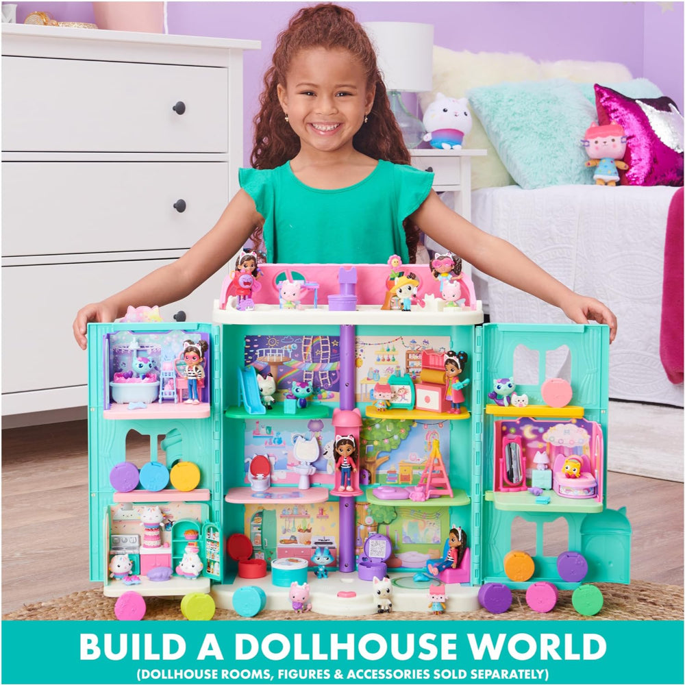 GABBY'S DOLLHOUSE: PURRFECT DOLLHOUSE WITH 15 PIECES, FIGURES, FURNITURE, ACCESSORIES, AND SOUNDS