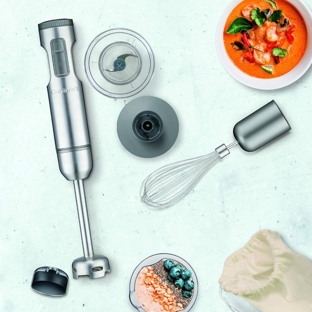 CUISINART CSB-87C SMART STICK HAND BLENDER WITH CHOPPER, SILVER