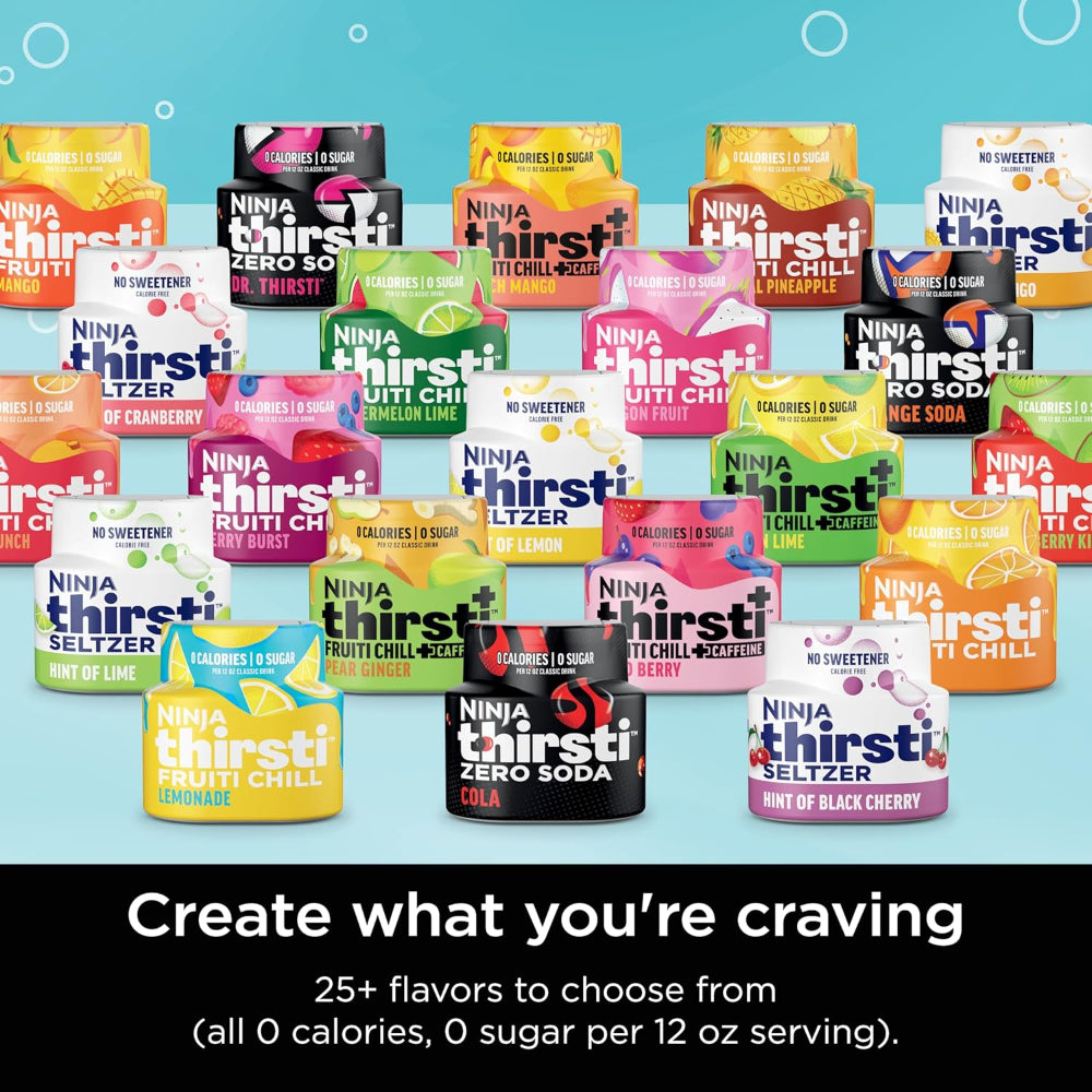 NINJA THIRSTI DRINK SYSTEM, SODA MAKER – WC1001, BLACK