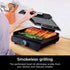 NINJA GR100C SIZZLE SMOKELESS INDOOR GRILL, 14'' NONSTICK GRILL PLATE