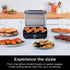 NINJA GR100C SIZZLE SMOKELESS INDOOR GRILL, 14'' NONSTICK GRILL PLATE