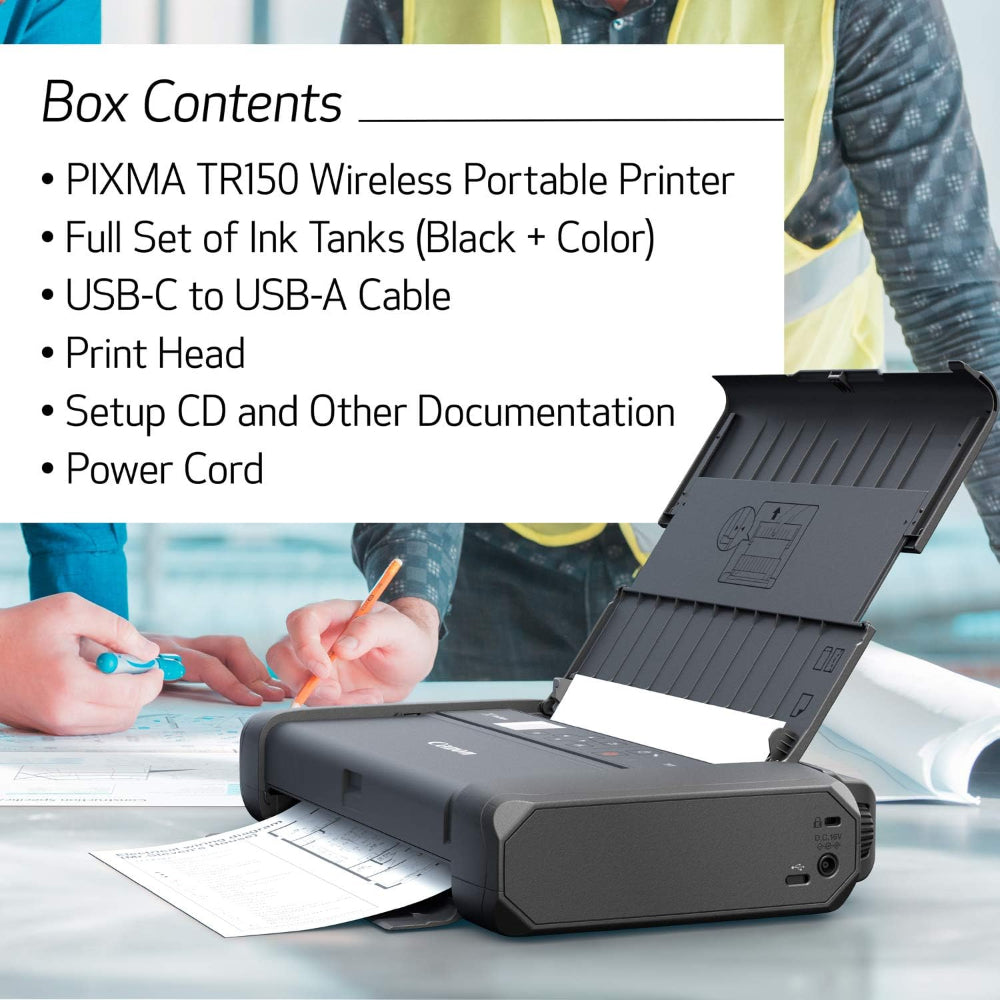 CANON PIXMA TR150 WIRELESS PORTABLE PRINTER WITH BATTERY PACK