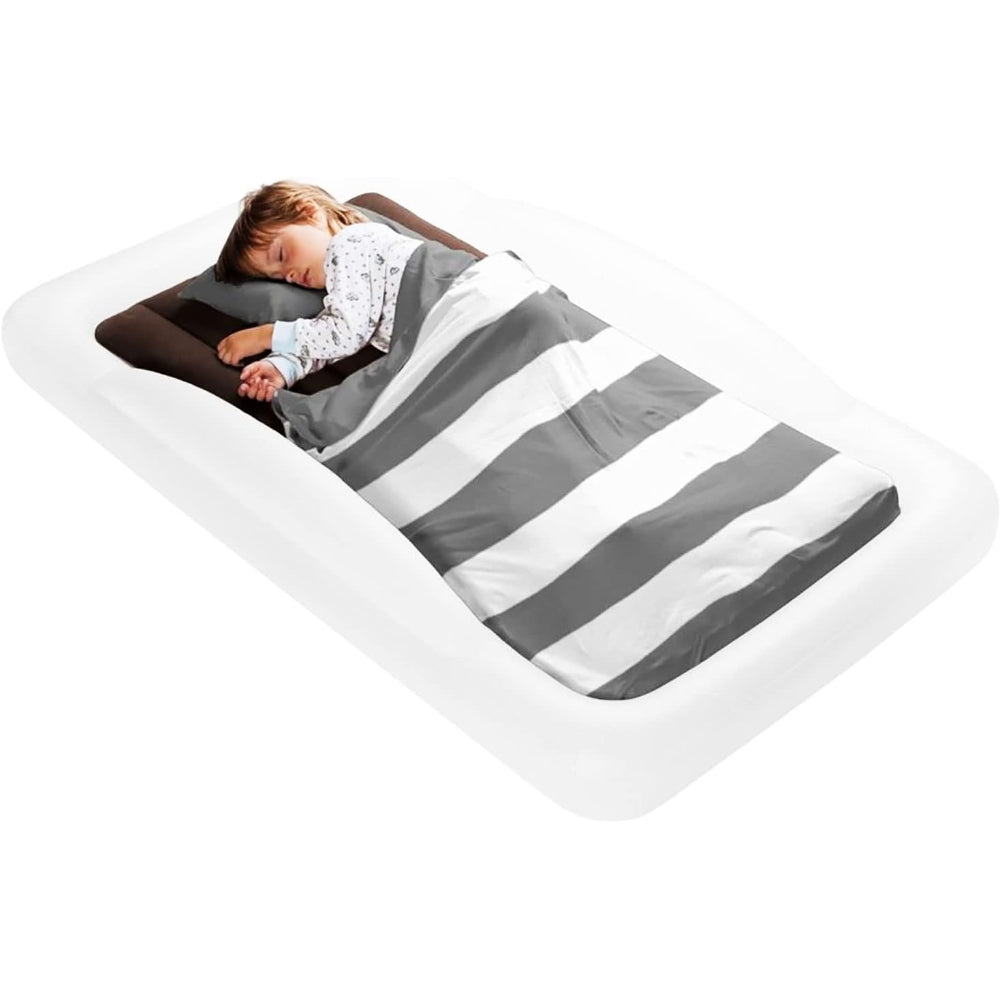 THE SHRUNKS TODDLER TRAVEL BED: PORTABLE INFLATABLE AIR MATTRESS WITH ELECTRIC PUMP