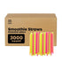 COMFY PACKAGE WIDE PLASTIC STRAWS FOR DRINKING & SMOOTHIES, 8 MM - 3000 COUNT