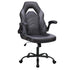 COMPUTER GAMING CHAIR, WITH LUMBAR SUPPORT AND FLIP-UP ARMRESTS, GREY