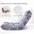 GIANTEX GAMING FLOOR CHAIR WITH 14 ADJUSTABLE POSITION AND BACK SUPPORT, GRAY