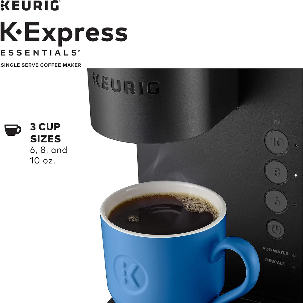 KEURIG K-EXPRESS ESSENTIALS COFFEE MAKER, SINGLE SERVE K-CUP POD COFFEE BREWER