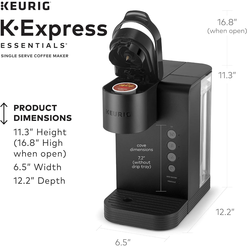 KEURIG K-EXPRESS ESSENTIALS COFFEE MAKER, SINGLE SERVE K-CUP POD COFFEE BREWER