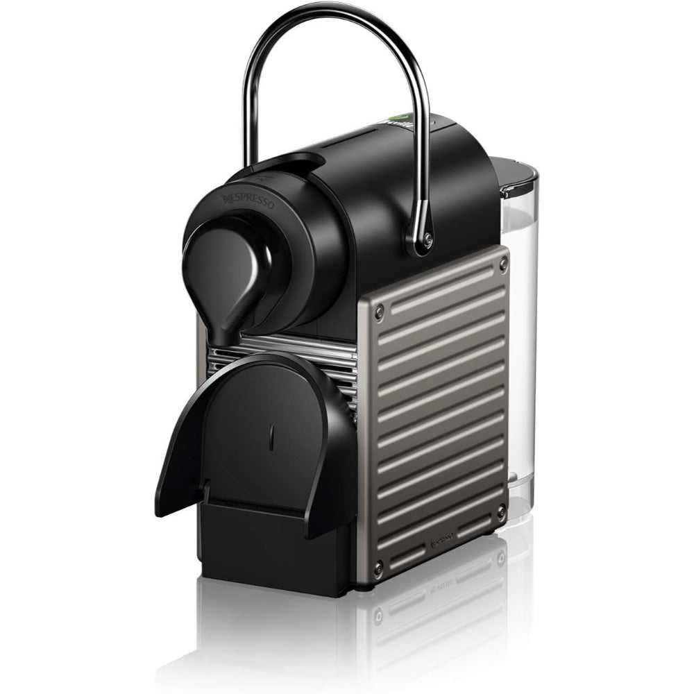 NESPRESSO PIXIE ESPRESSO MACHINE BY BREVILLE WITH MILK FROTHER, TITAN