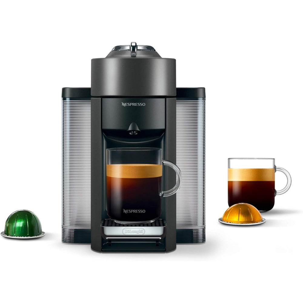 NESPRESSO VERTUO COFFEE AND ESPRESSO MAKER,1597 ML, BY DE'LONGHI, GRAPHITE METAL