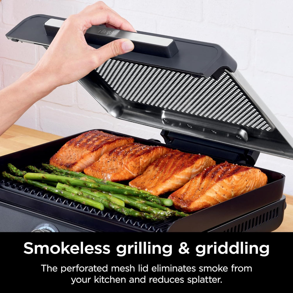 NINJA GR101 SIZZLE SMOKELESS INDOOR GRILL & GRIDDLE