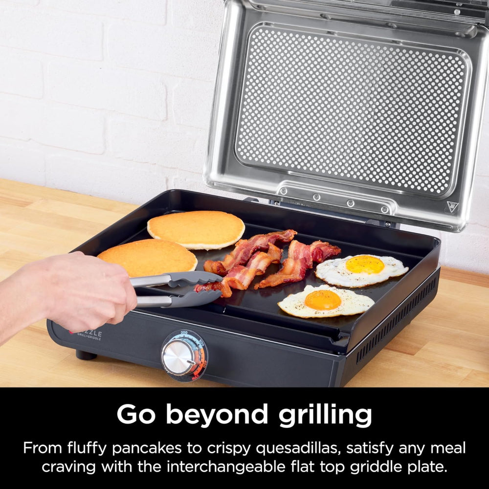 NINJA GR101 SIZZLE SMOKELESS INDOOR GRILL & GRIDDLE