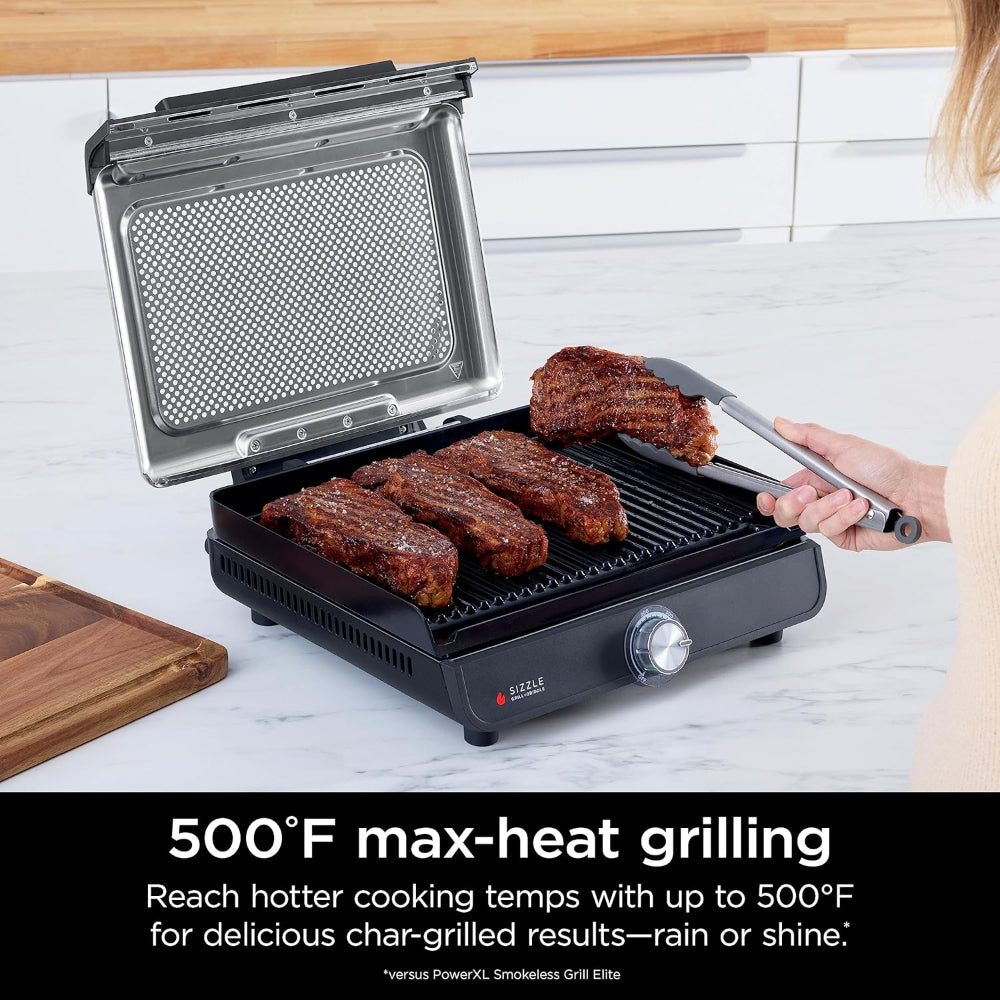 NINJA GR101 SIZZLE SMOKELESS INDOOR GRILL & GRIDDLE