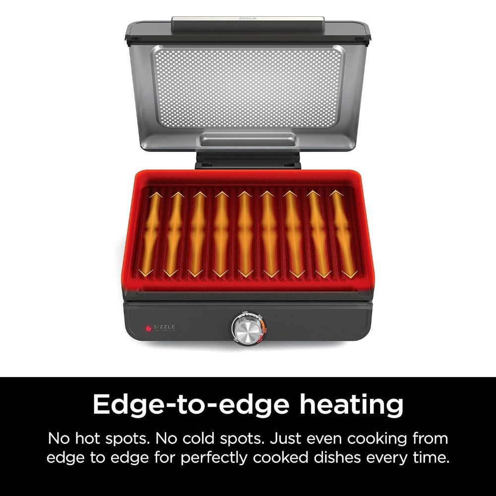 NINJA GR101 SIZZLE SMOKELESS INDOOR GRILL & GRIDDLE