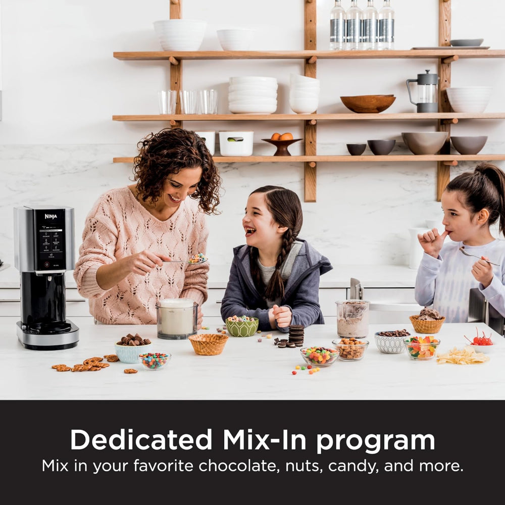 NINJA NC301 CREAMI ICE CREAM MAKER, FOR GELATO, MIX-INS AND MILKSHAKES