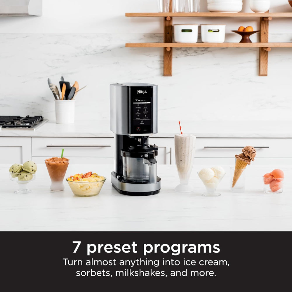 NINJA NC301 CREAMI ICE CREAM MAKER, FOR GELATO, MIX-INS AND MILKSHAKES