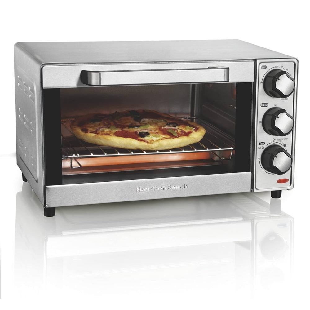 HAMILTON BEACH COUNTERTOP TOASTER OVEN & PIZZA MAKER, STAINLESS STEEL (31401)