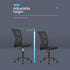 OFFICLEVER ERGONOMIC OFFICE BACK ROLLING SWIVEL CHAIR, BLACK