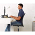 OFFICLEVER ERGONOMIC OFFICE BACK ROLLING SWIVEL CHAIR, BLACK