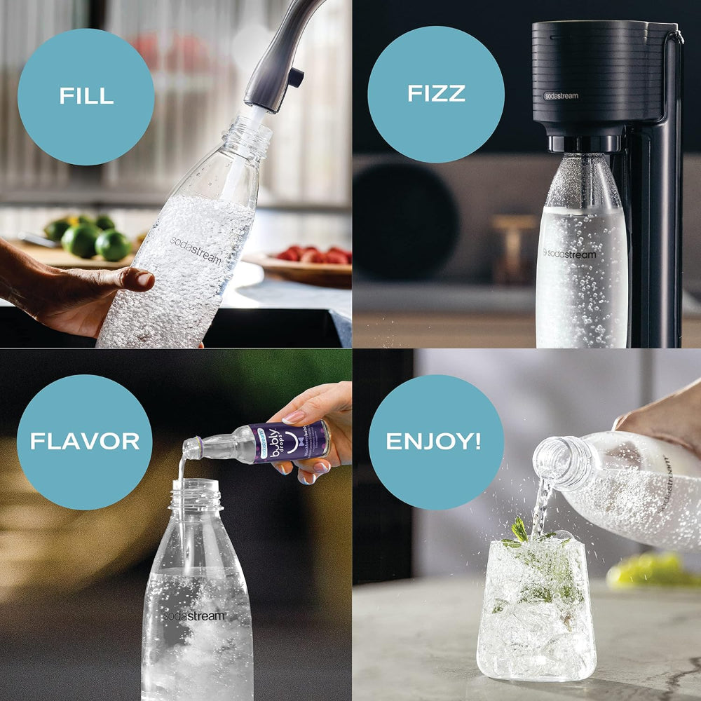 SODASTREAM GAIA SPARKLING WATER MAKER, BLACK
