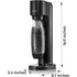 SODASTREAM GAIA SPARKLING WATER MAKER, BLACK